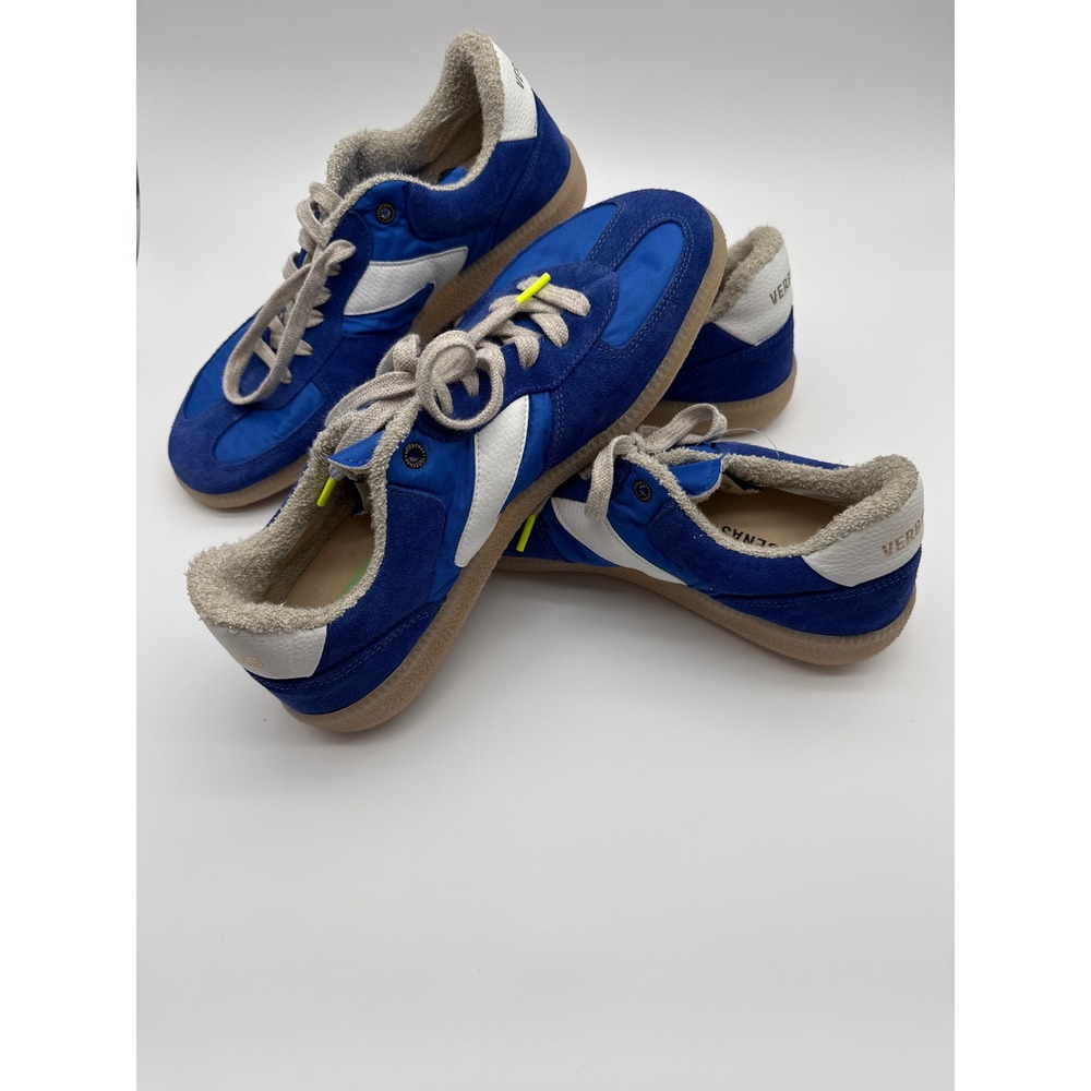 Verbenas Blue Suede Nylon Gum Sole Sneakers Mens 11 Made in Spain Low Top